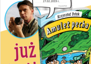 plakat promujący spotkanie autorskie z Krzysztofem Petkiem