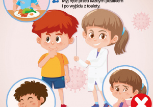 Plakat dla dzieci o zasadach higieny