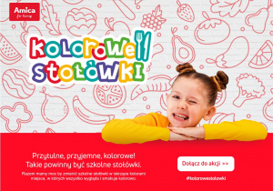 Plakat: Amica - kolorowe stołówki