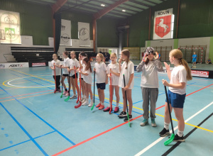 Reprezentantki szkoły w unihokeju