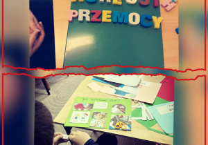 Uczniowie przygotowują plakaty dotyczące kampanii.