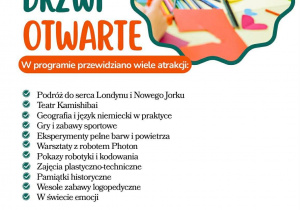 Plakat dotyczący przebiegu Drzwi Otwartych