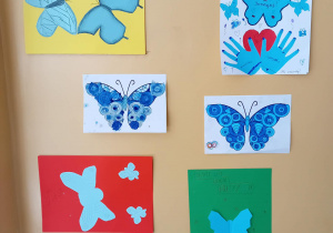 Niebieskie motyle - prace uczniów