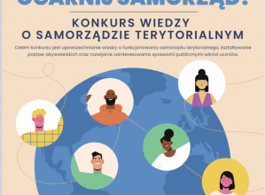 Plakat konkursu wiedzy o samorządzie terytorialnym - "Ogarnij Samorząd"