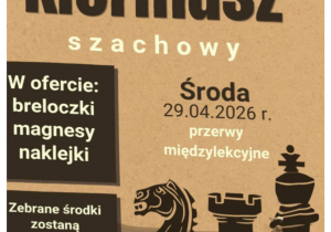 Ulotka zapowiadająca kiermasz szachowy