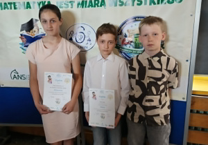 Laureaci w Powiatowym Konkursie Matematycznym "Matematyką jest miarą wszystkiego"