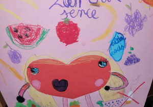 Kolorowy plakat edukacyjny z ilustracjami zdrowego serca